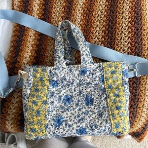 Vera Bradley Blue and Yellow Floral Tote